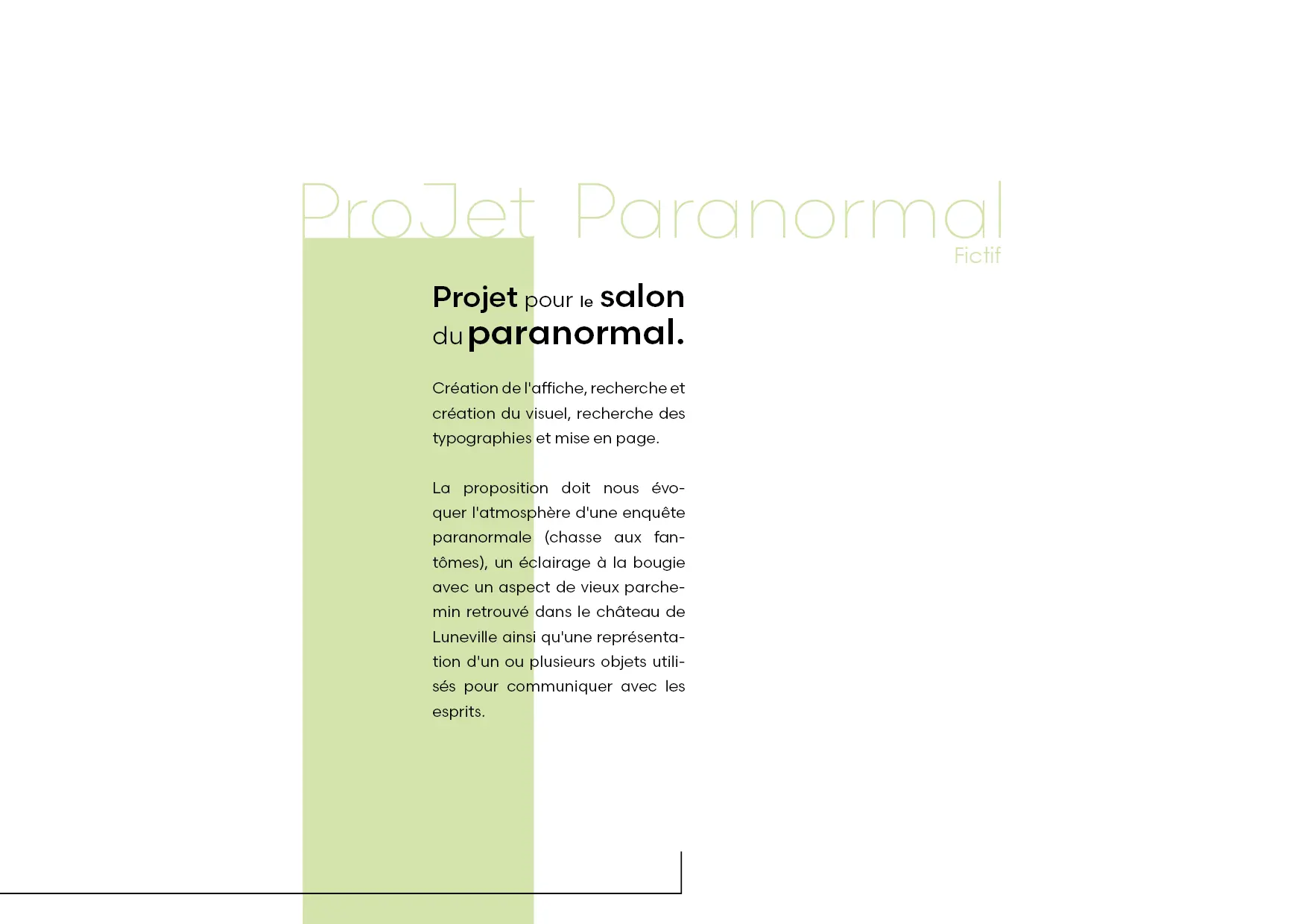 texte explicatif affiche paranormal